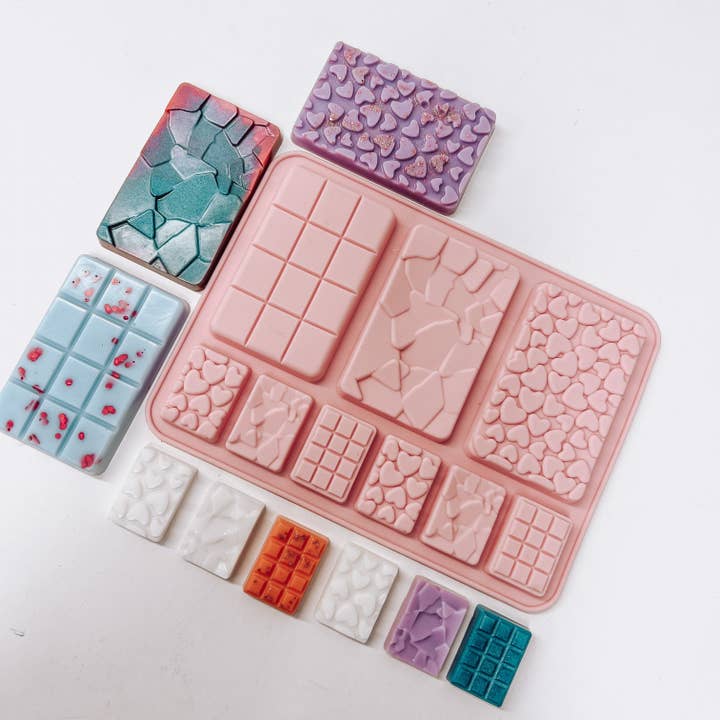 TLLC Supplies - Vendita all'ingrosso Attrezzature per lavoretti e fai da te - Stampo in silicone con motivi a diverse dimensioni, 9 sezioni2