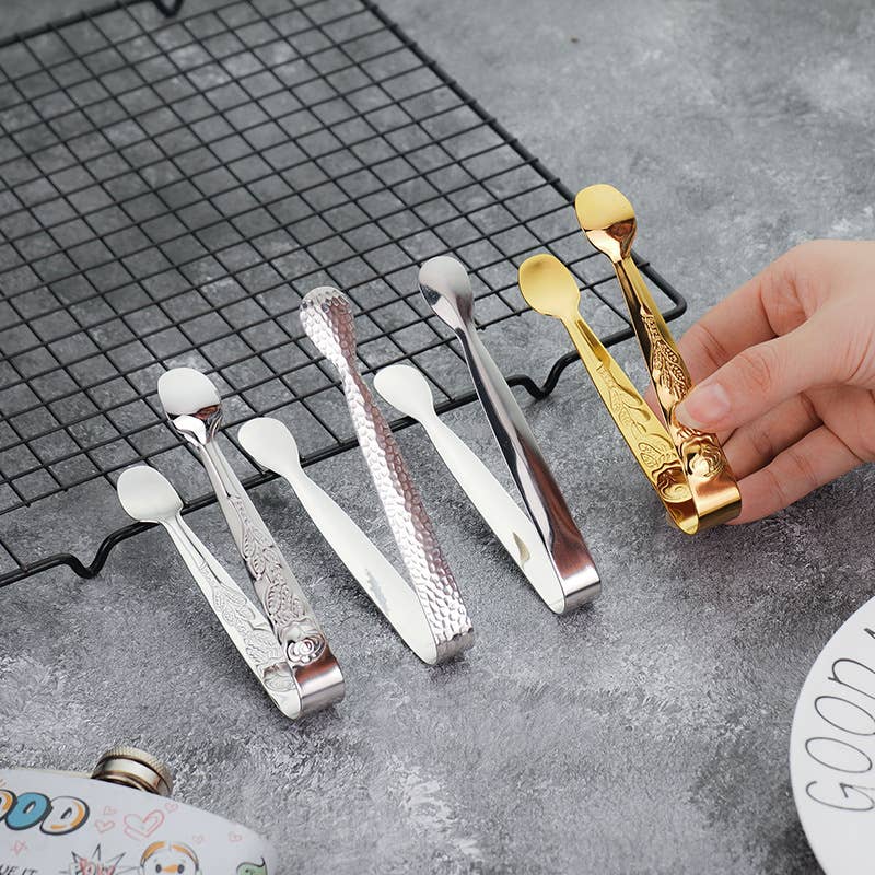 Otterware - Vendita all'ingrosso Pinze da cucina - Pinze multifunzione per zucchero/antipasti di design (finitura metallica)14