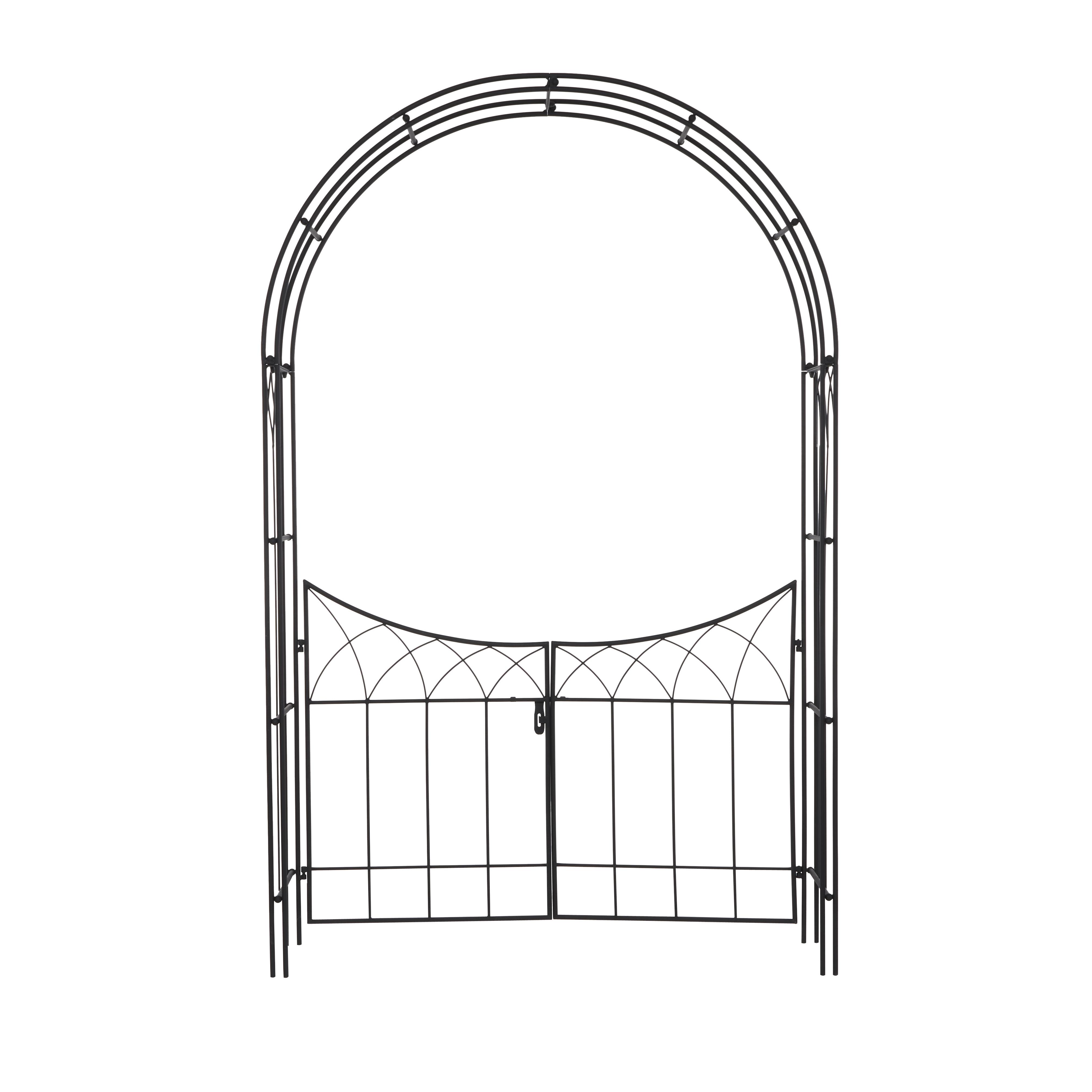 Import Corner - Wholesale Outdoor Ornament/Decor - A-31617: METAL ARBOR GATE 55"W, 86"H1