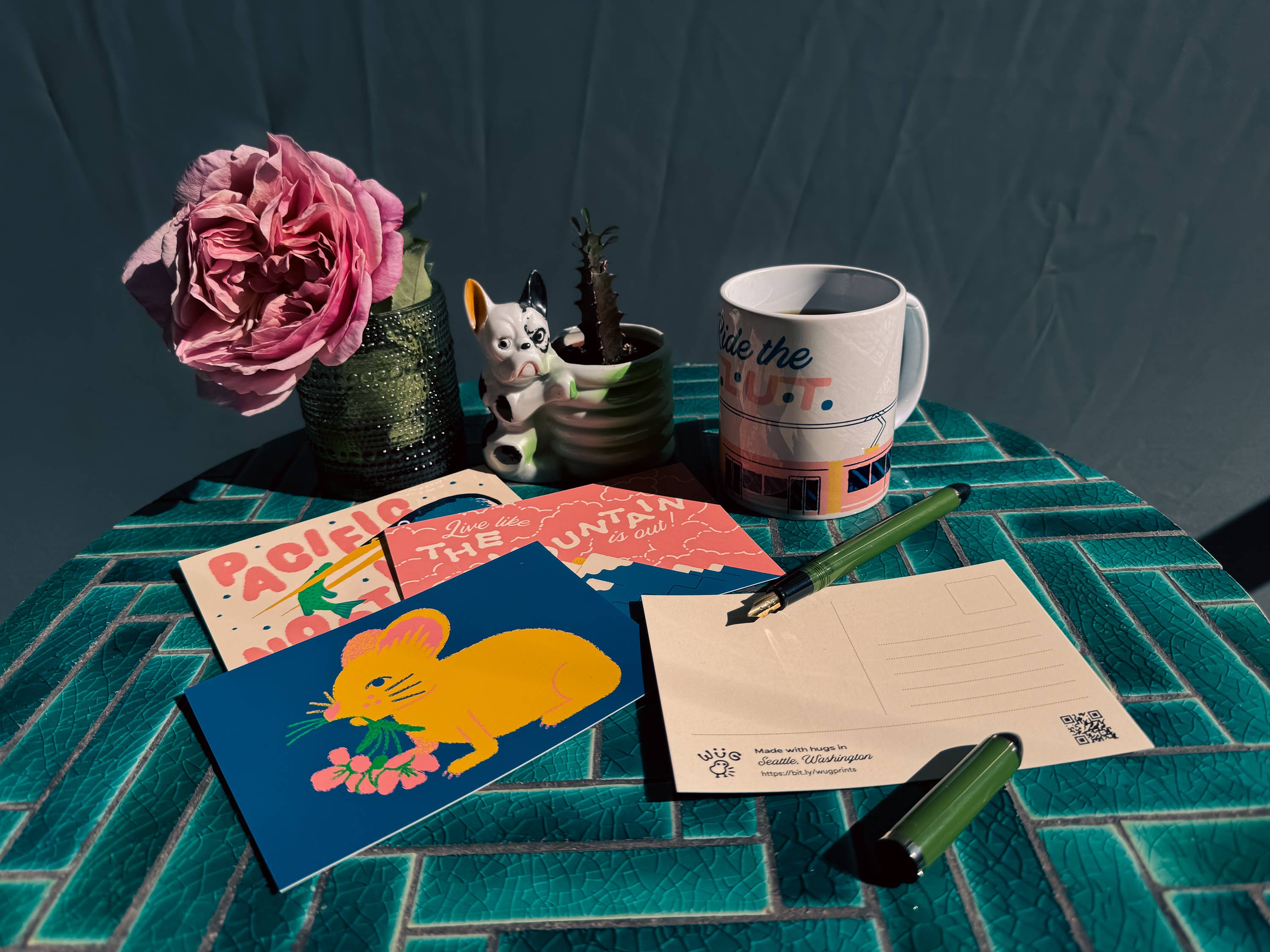 Wug Prints - Wholesale Postcard - Live like the Mountain is Out Mt. Rainier Postcard6