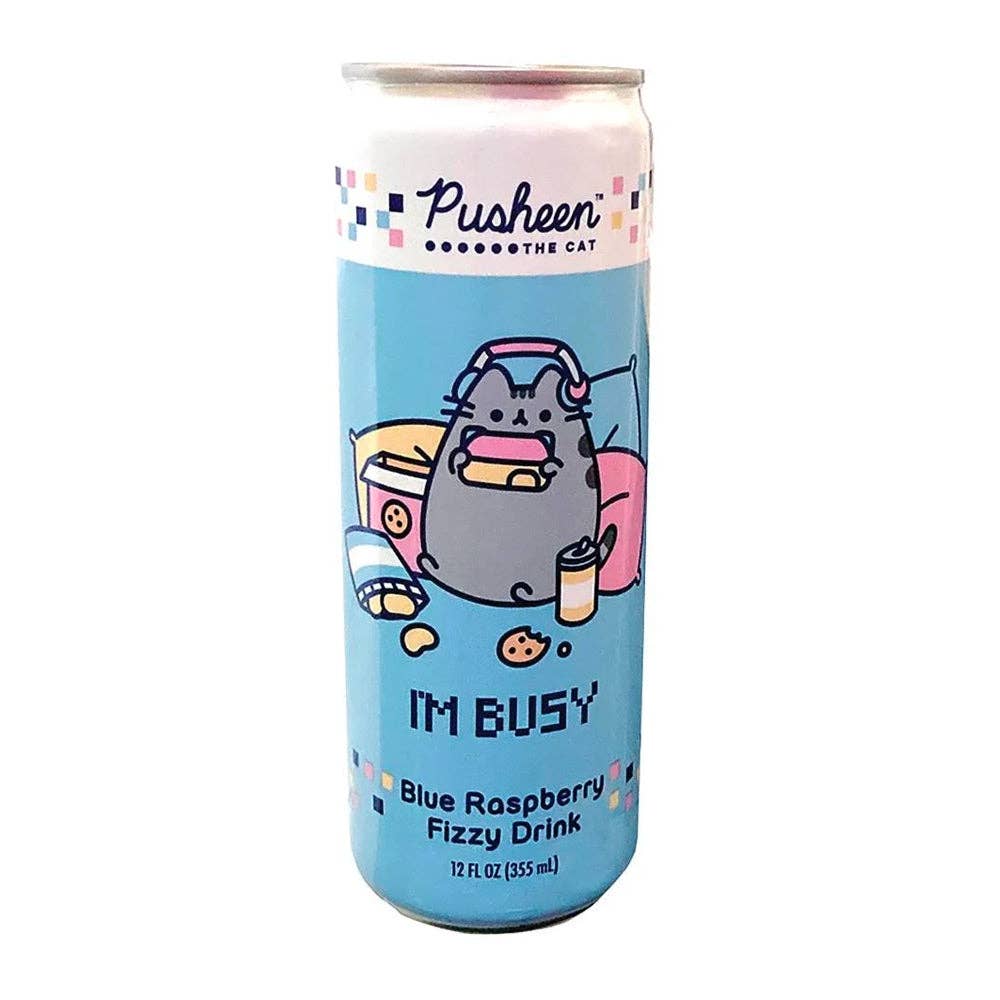 Pops Distro Inc - Wholesale Soda/Carbonated Drink - Pusheen The Cat Blue Raspberry Fizzy Drink (12oz) 12Pack0