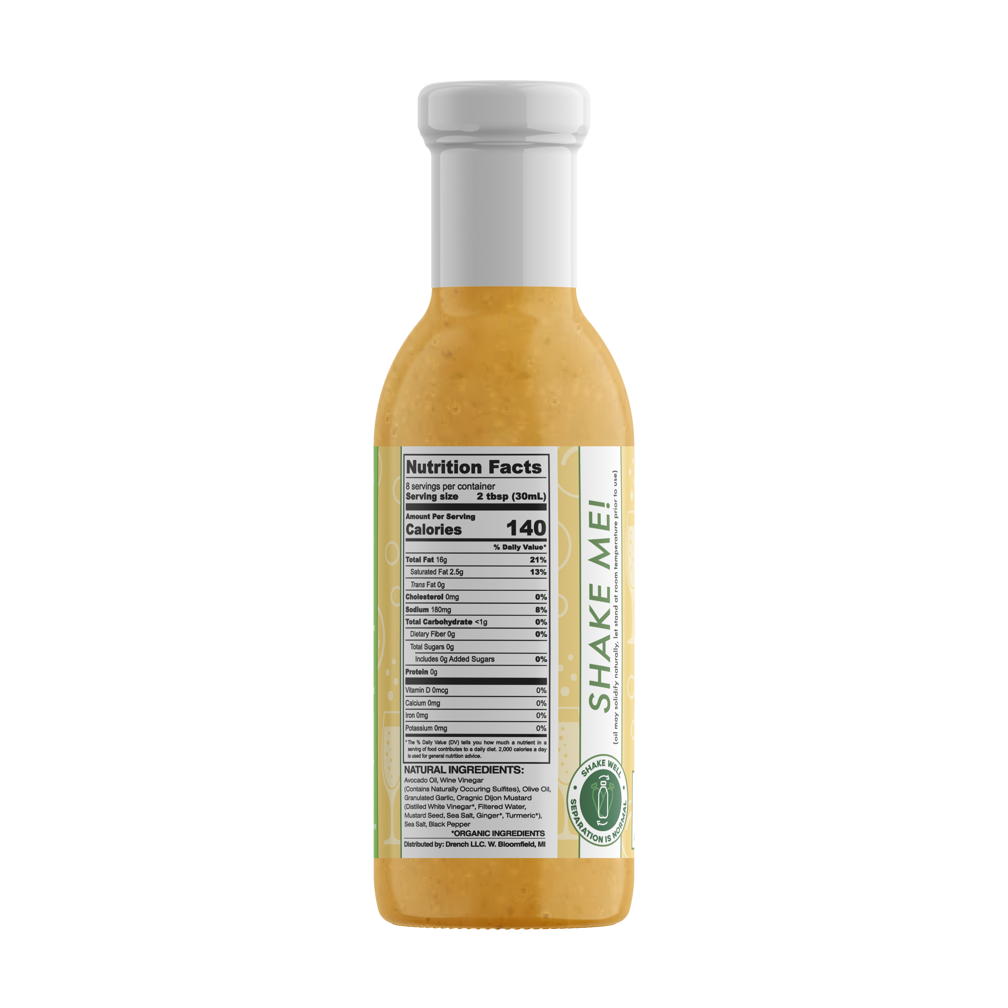 drench, llc - Wholesale Salad Dressing - Champagne Vinaigrette Dressing & Marinade 8 oz2
