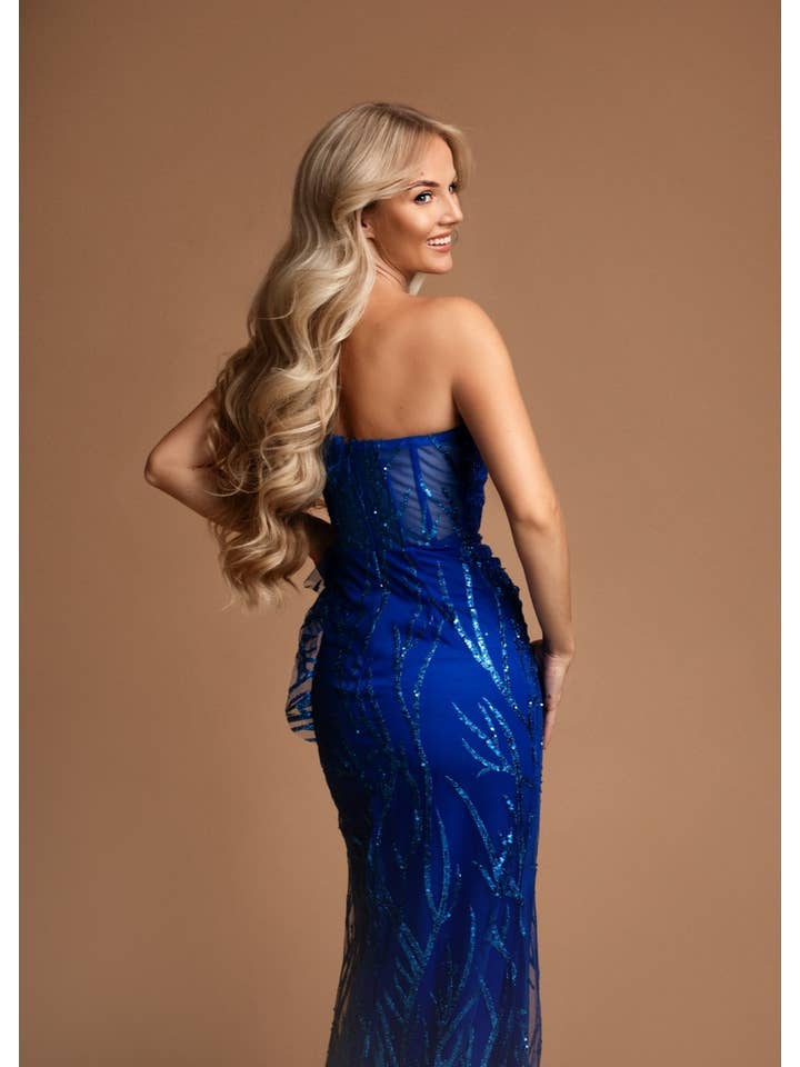 Eva & Lola - Epsilonn - Wholesale Gown - Women's - HM2464 - Long sequined dress