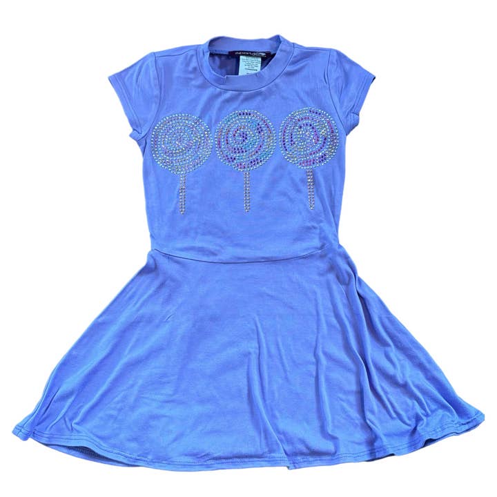 Sparkle by Stoopher - Vestido de Skater Lavender Swirl Lollipop por atacado de Tweenstyle By Stoopher