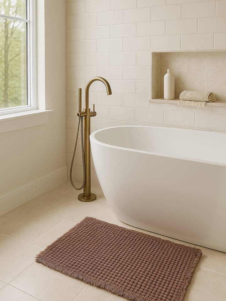 Mikrofiber Vaffel Halkfri Badrumsmatta - Choklad för wholesale av Mama and Tochter