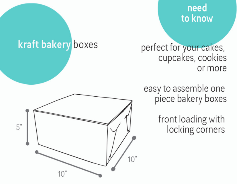 Kis Paper - Wholesale Gift Box - Custom Print Kraft Bakery Box 10x10x5 inches1