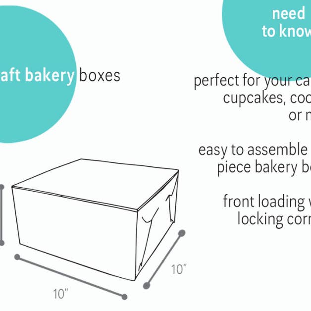 Kis Paper - Wholesale Gift Box - Custom Print Kraft Bakery Box 10x10x5 inches1