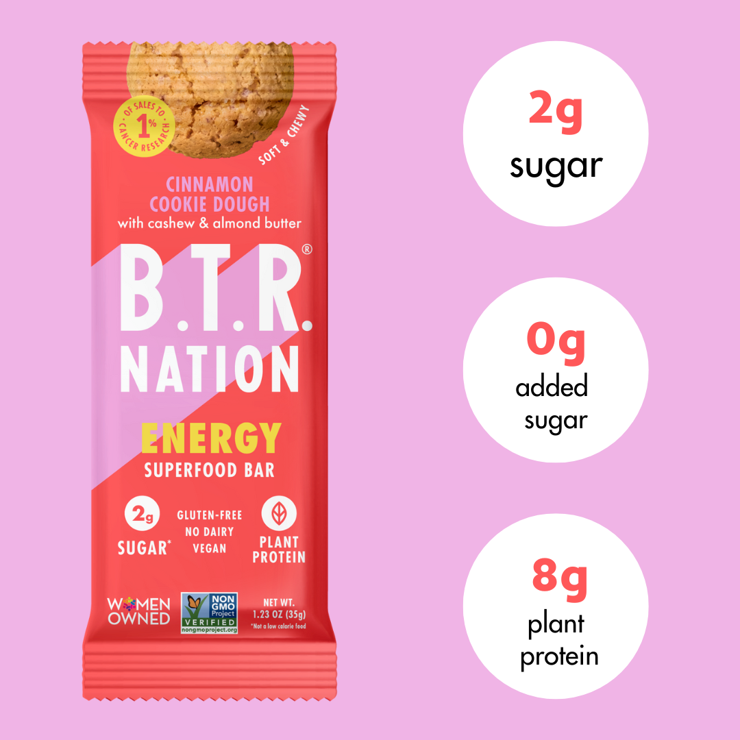 B.T.R. Bar - Wholesale Snack bar - CINNAMON COOKIE DOUGH Superfood Nut Butter Bar6