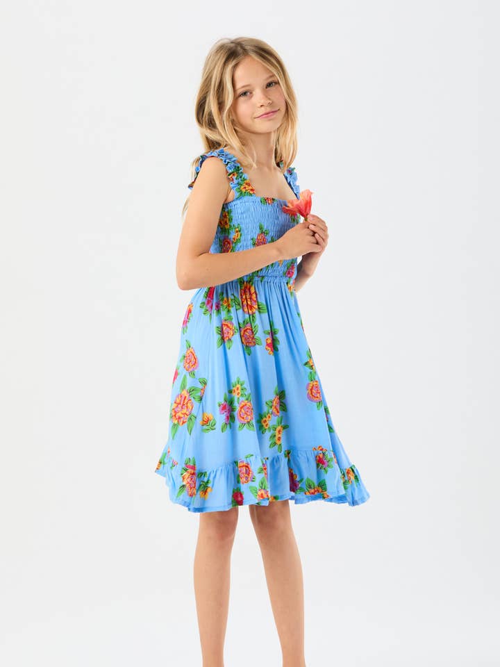 Kids Frangipani Dress for wholesale by Tiare Hawaii