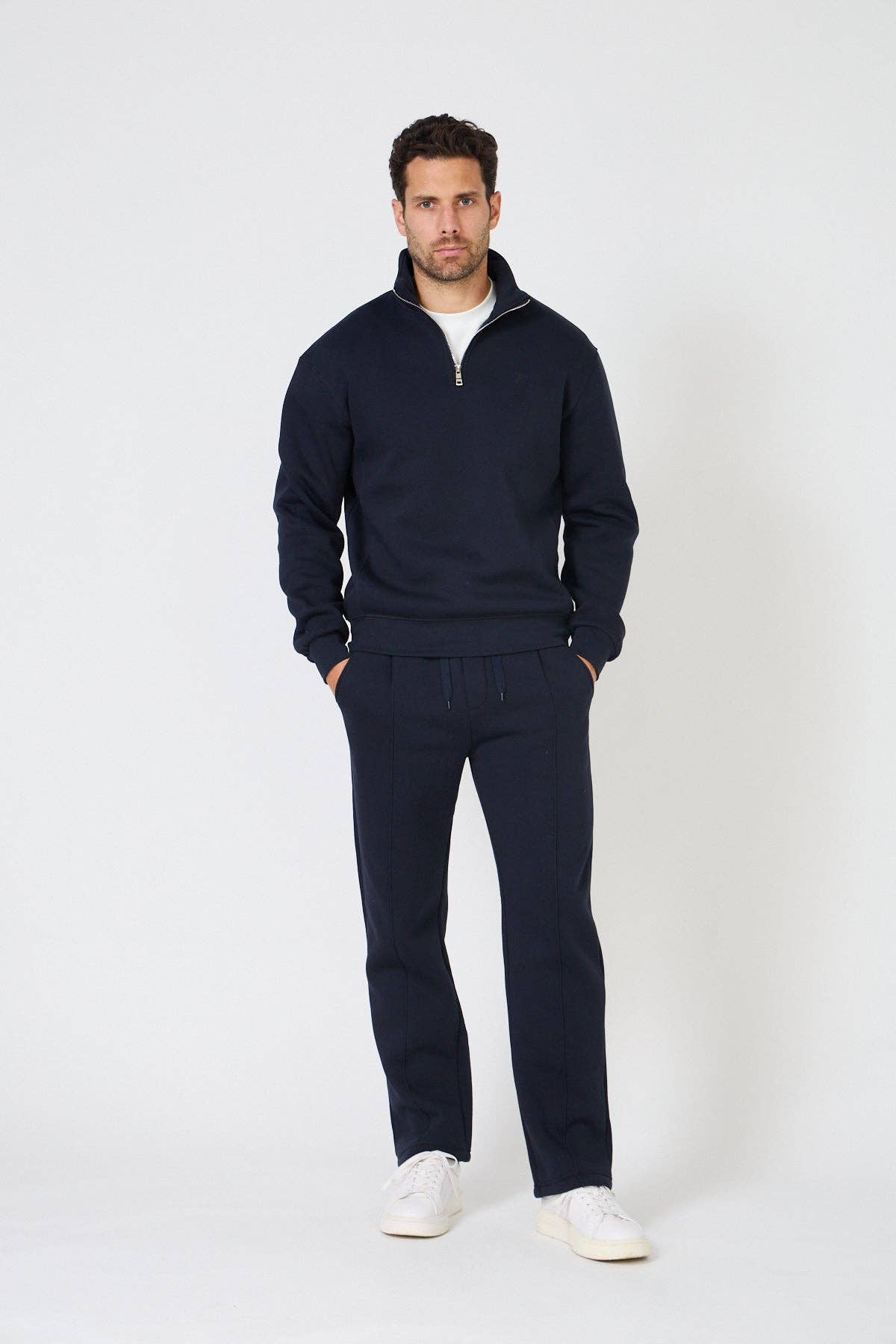 TOP MONDAY - Wholesale Tracksuit - Men's - Oversized Half-Zip Sweatshirt9