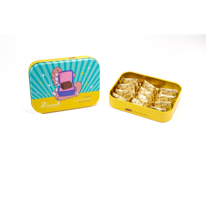 Ziccat - Wholesale Chocolate Box - Mini Latta - "Gianduiottami" - with Mini Gianduiotti - Made In Italy