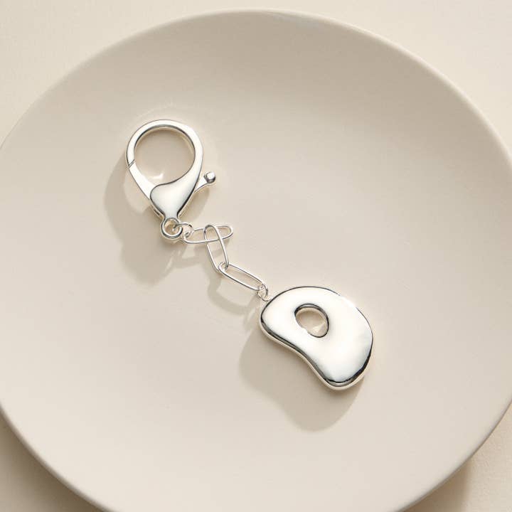 Frem – Porta-chaves - Mulher por atacado – Chaveiro com Letra em Estilo Bubble e Pingente para Bolsa44