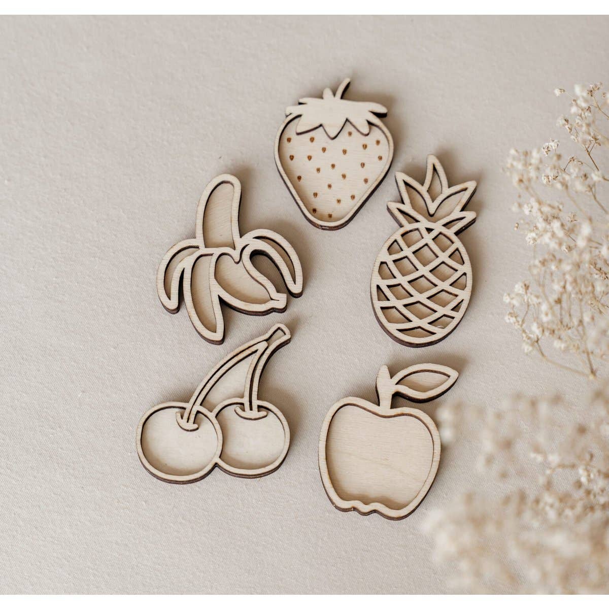 Leukmetletters - Wholesale Wood Toy - Kids - Small fill trays | Fruit1