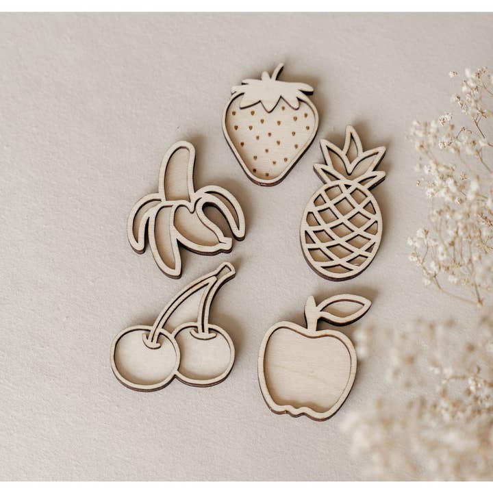 Leukmetletters - Wholesale Wood Toy - Kids - Small fill trays | Fruit1