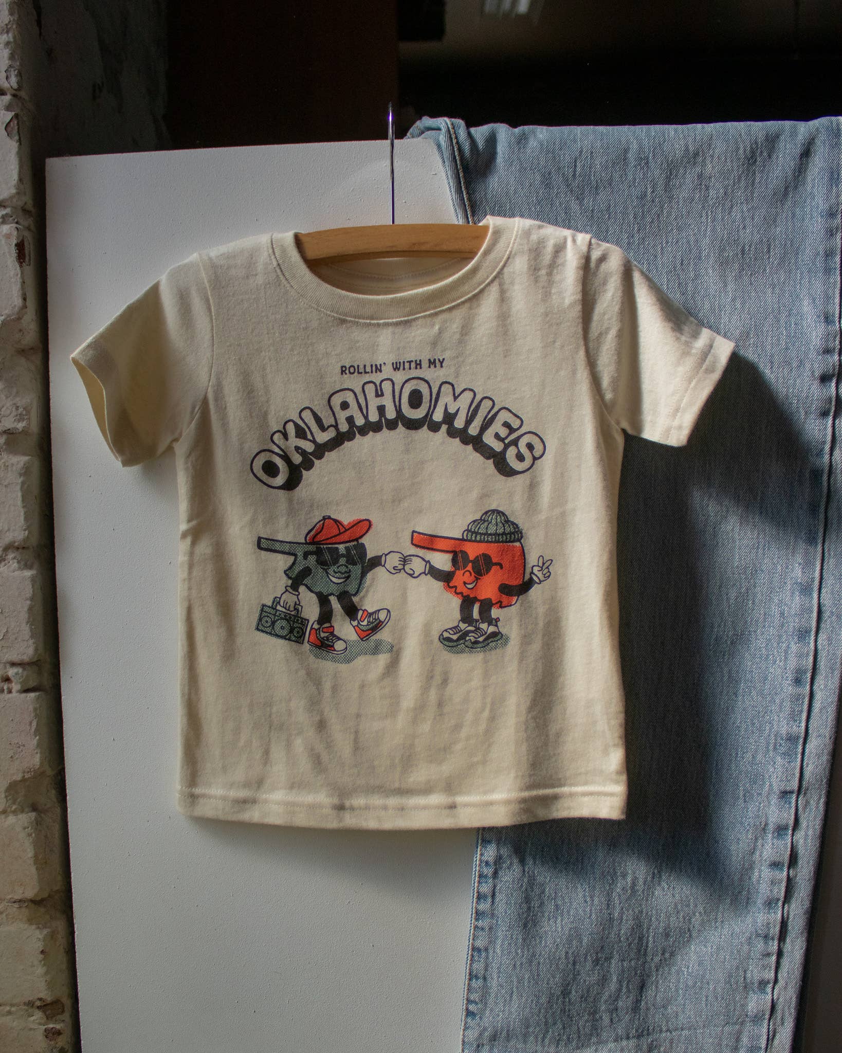 Natural Oklahomies Kids Tee for wholesale on Faire9