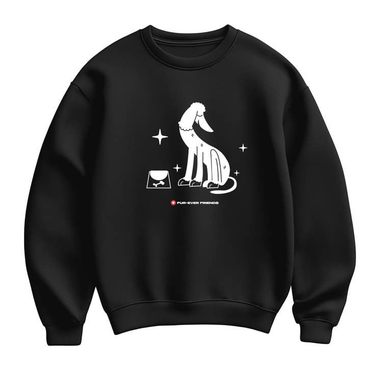 Sweatshirt Noir Unisexe Charm Chien pour la vente par Motiva Gifts
