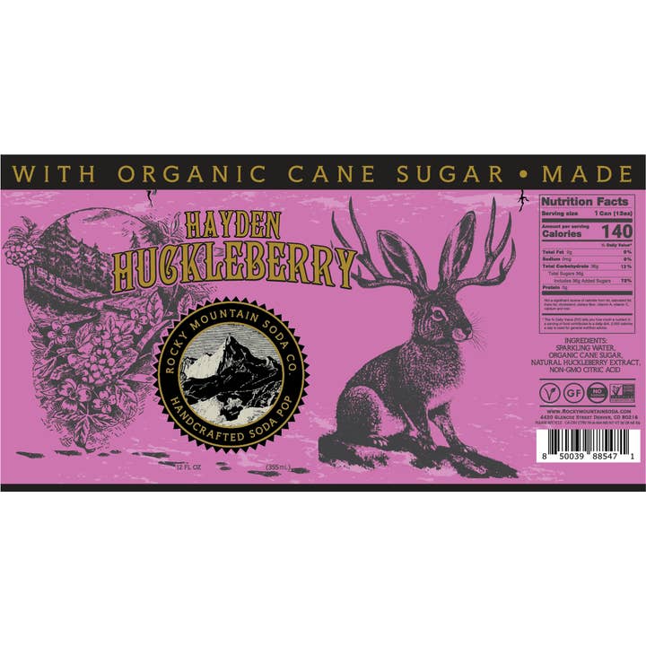 Rocky Mountain Soda - Wholesale Soda/Carbonated Drink - Hayden Huckleberry Cans1