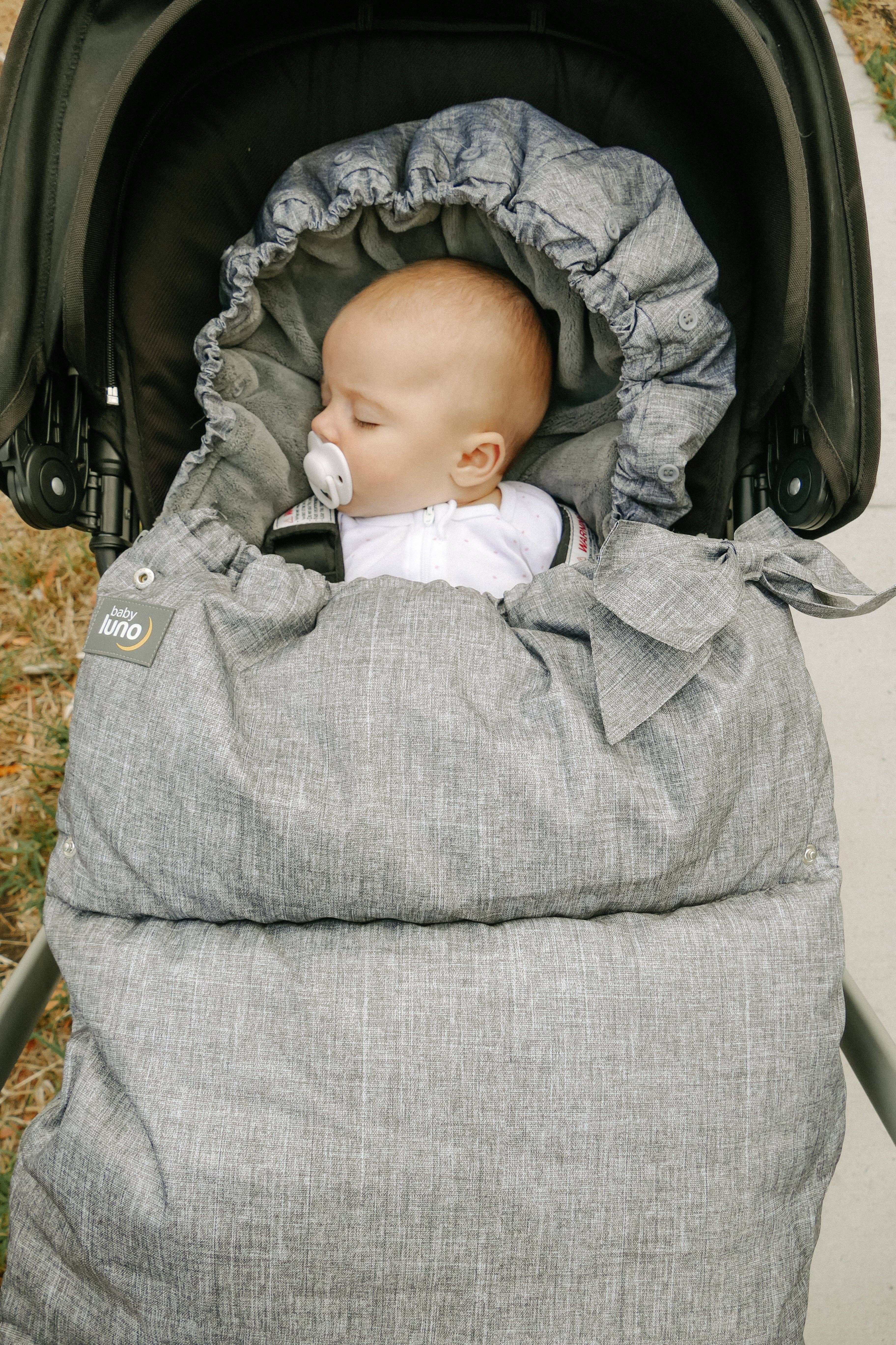 baby luno - Wholesale Pram cover/accessory - baby luno Nordic Footmuff Pram Liner - Chic Grey5