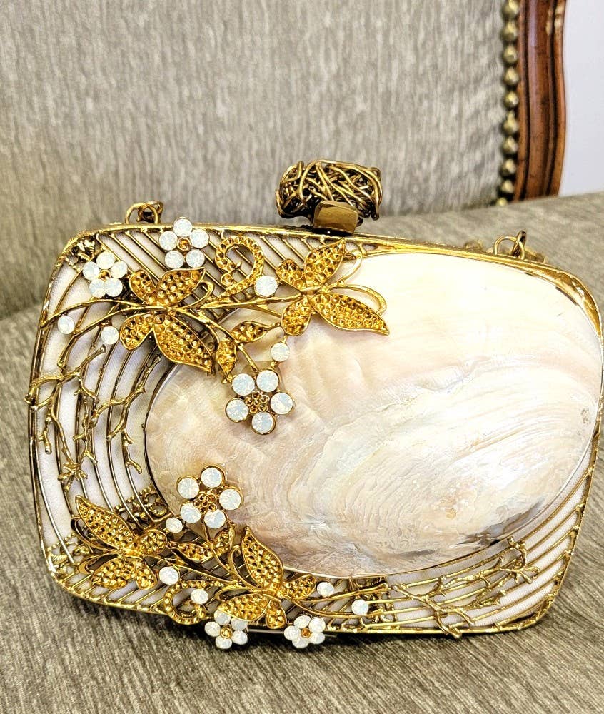 Ricki designs - Wholesale Clutch Bag - Women's - A Jeweled metal MOP box clutch0