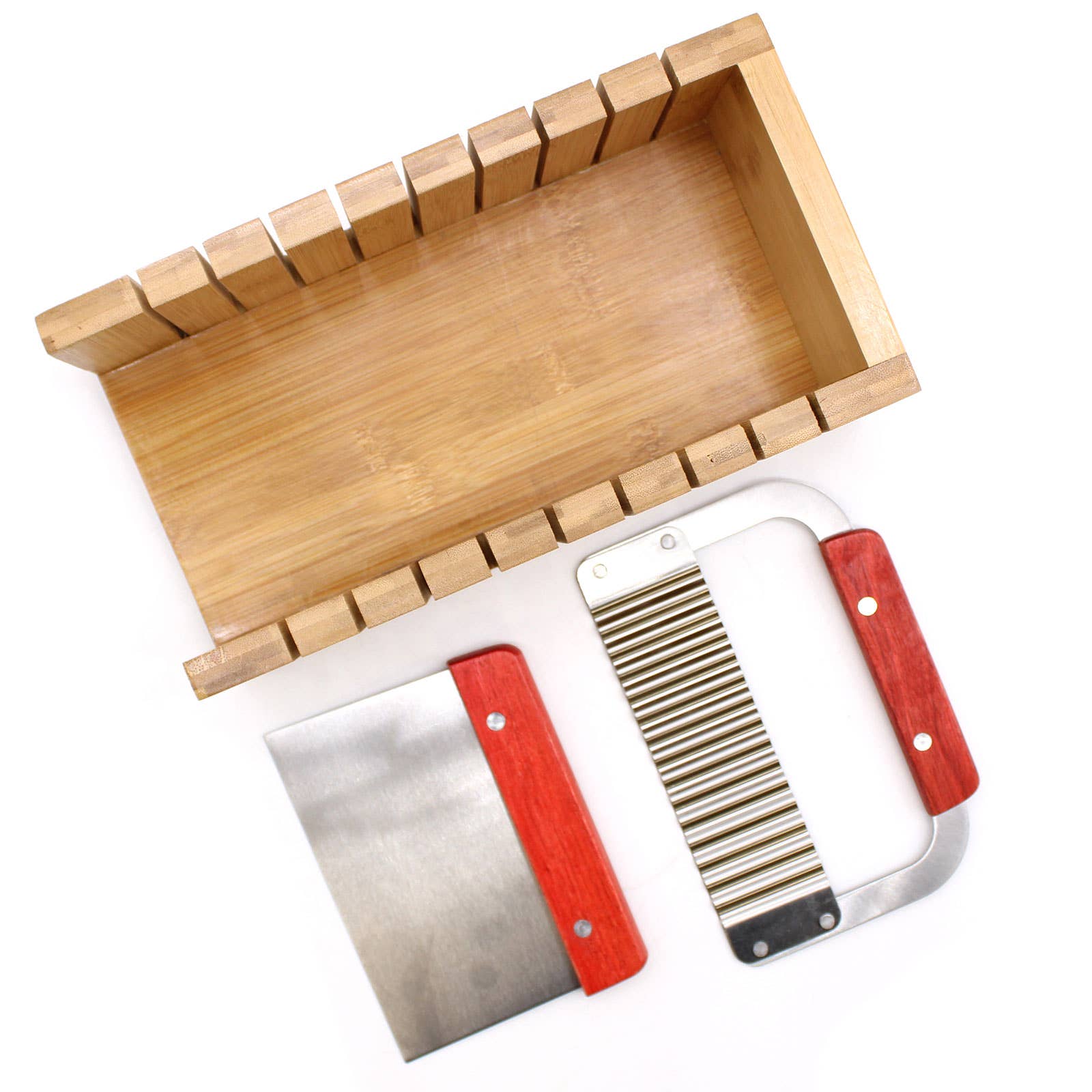 AW Aromatics Limited - Wholesale DIY Craft Kit - Wooden Soap Loaf Cutter Set - Wavy and Straight Cutter1