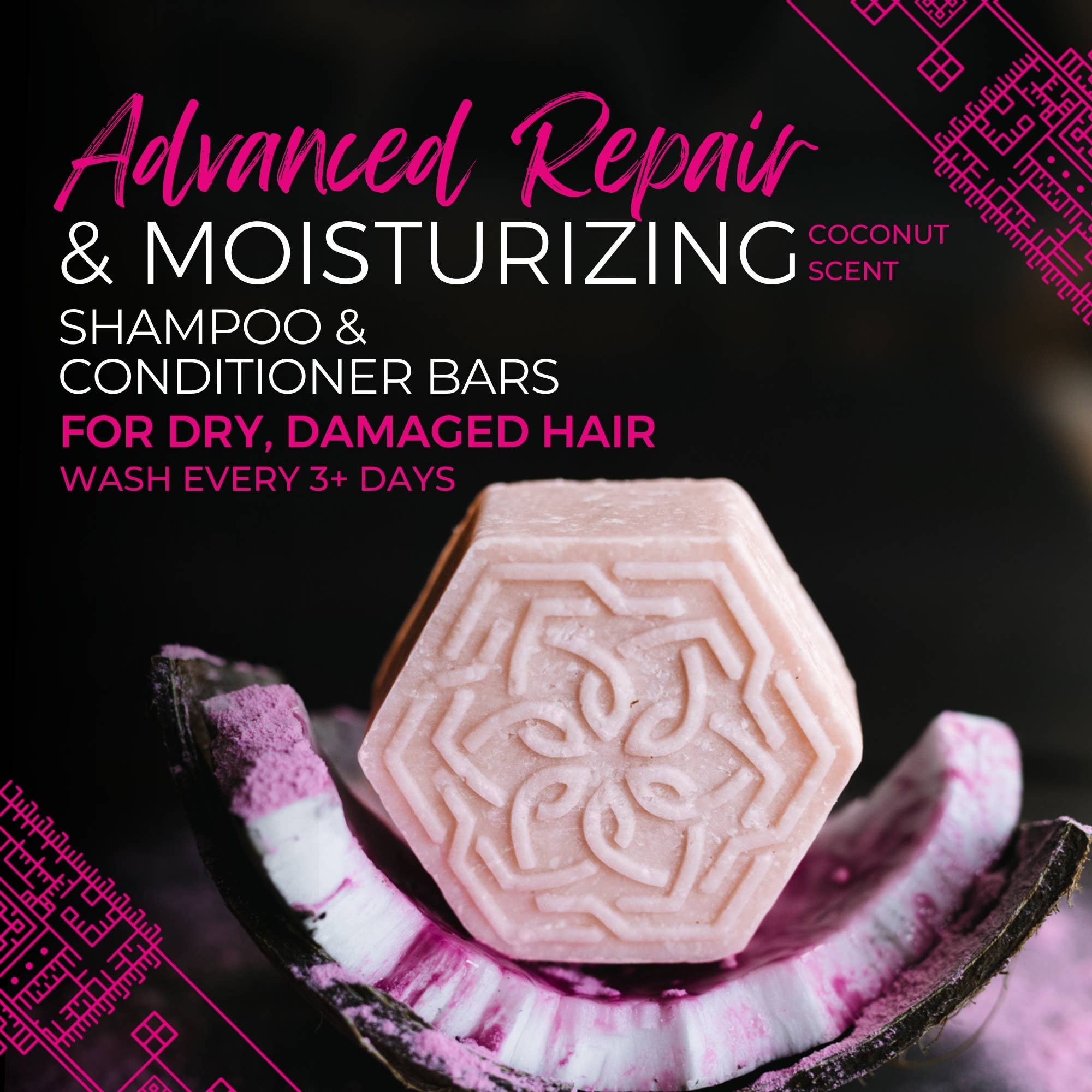 Viori Beauty - Wholesale Shampoo Puck/Solid Shampoo - Rice Water Shampoo Bar | Adv. Repair | Coconut Bliss 2