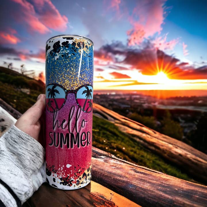 BICCHIERE HELLO SUMMER da 20 once per la vendita all'ingrosso da parte di Jaybird Boutique Co.