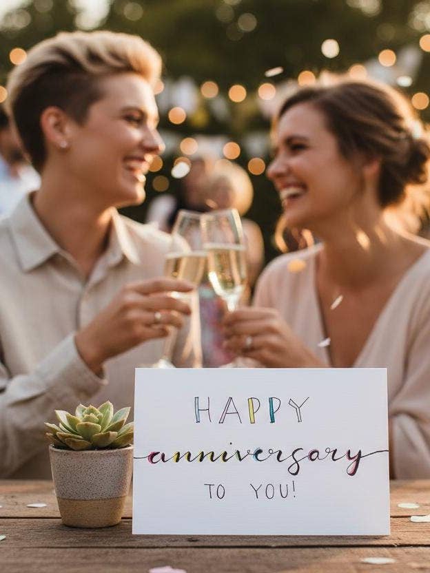 Carte de vœux anniversaire pour la vente par Modern Affection Prints