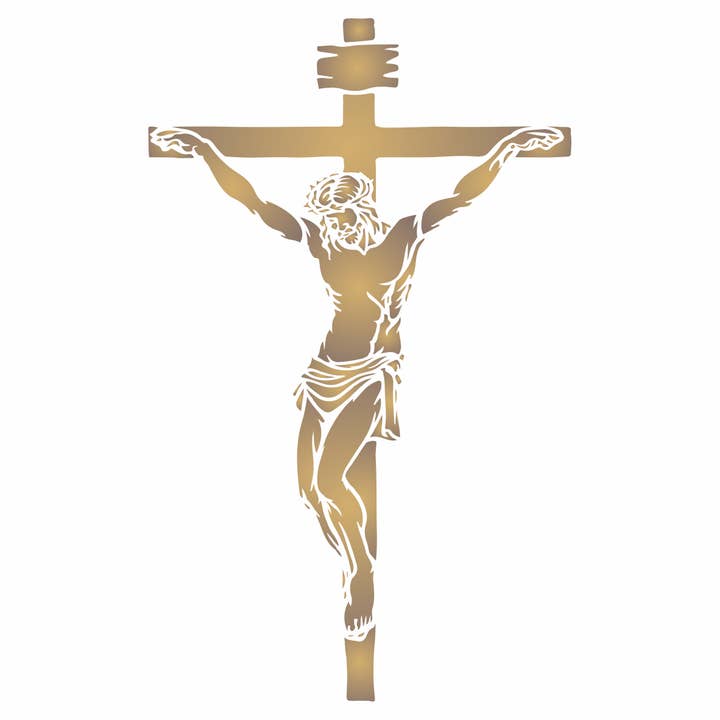Craft Kreatively - Wholesale Stencil/Craft Die - Crucifixion Stencil | Reuseable | Mylar | 3 sizes
