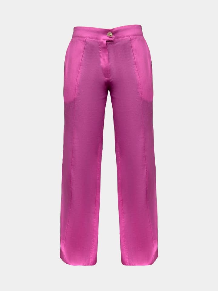 Pantalones Rectos Ligne Rosa - ALINE CELI para venta al por mayor de Aline CELI