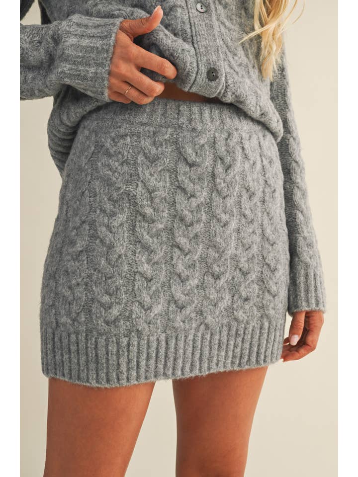 Mustard Seed - Wholesale Skirt - Women's - CABLE SWEATER SKIRT