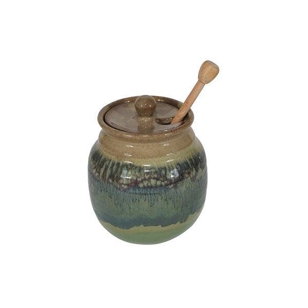 Clay in Motion - Wholesale Honey Pot - Honey Pot with Honey Stick
