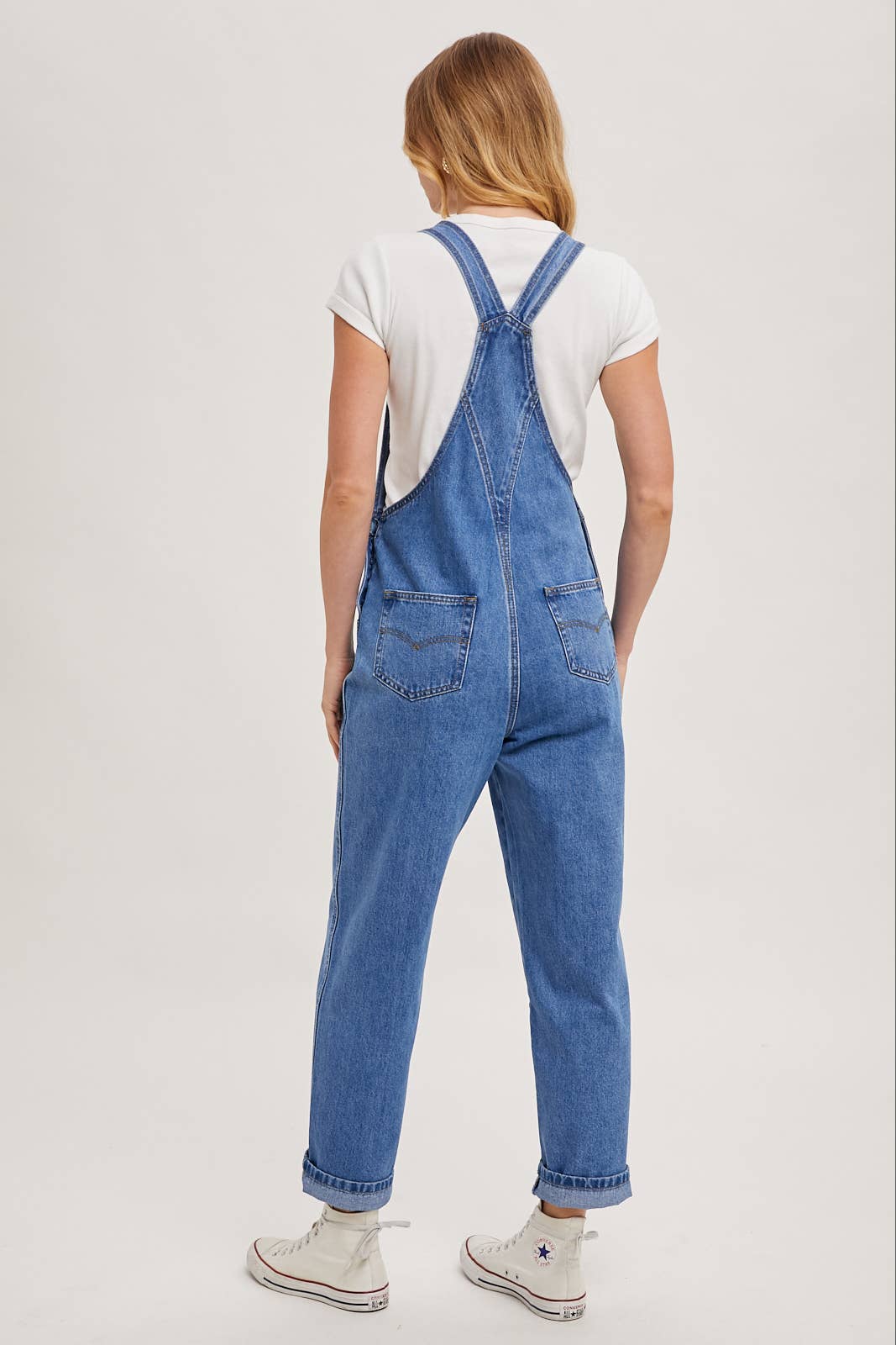 Bluivy – Engroshandel Overalls - Dame – Denim buksedragt med lige ben og seler15