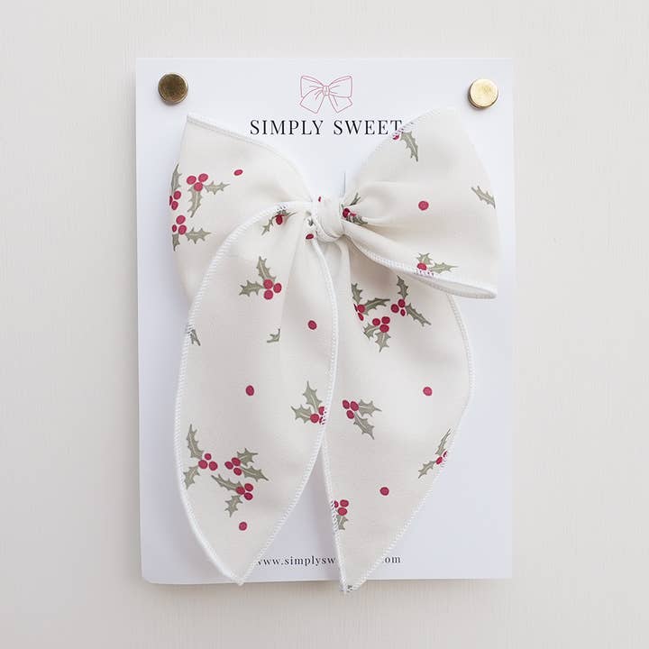 Winter Berry - Edged Bow for wholesale by Simply Sweet Bow