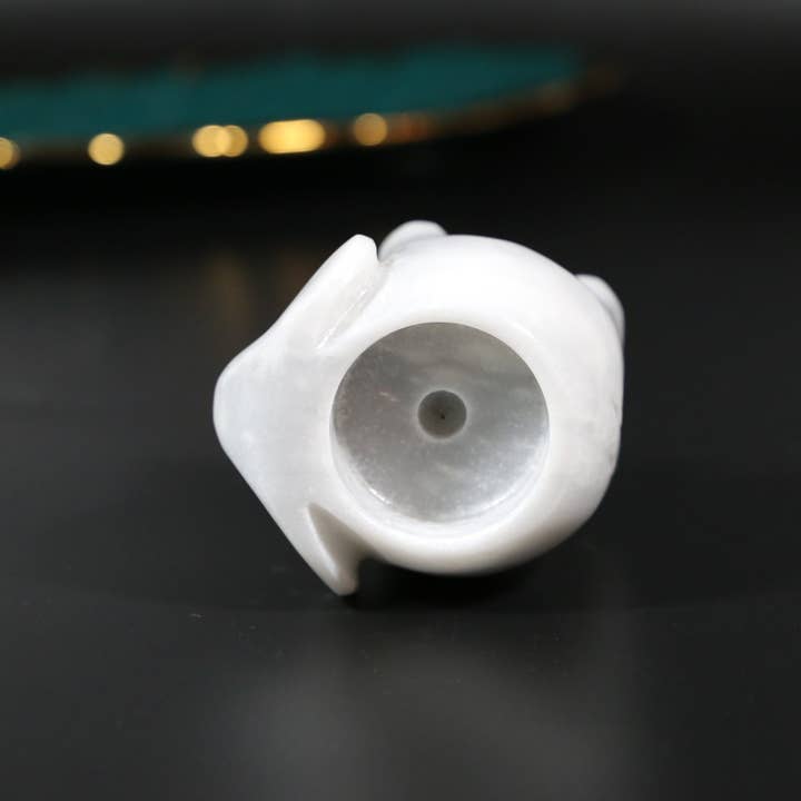 Gemstone Gifts Ltd. - Wholesale Candle Holder - White Onyx Elephant Tea Light Holder7