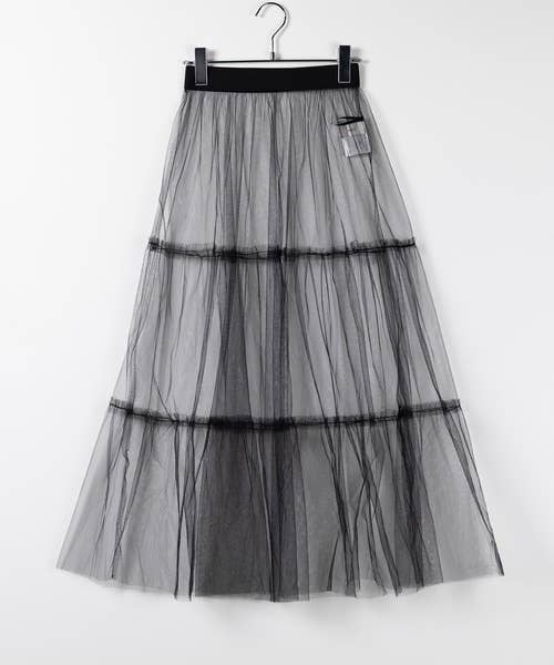 Rosa Clothing - Wholesale Skirt - Women's - Trendy Elasticated Waist Overlay Layered Mesh Skirt2
