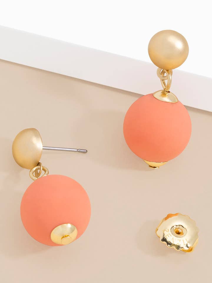 Brinco Gota de Resina 14mm por atacado de ZENZII Jewelry