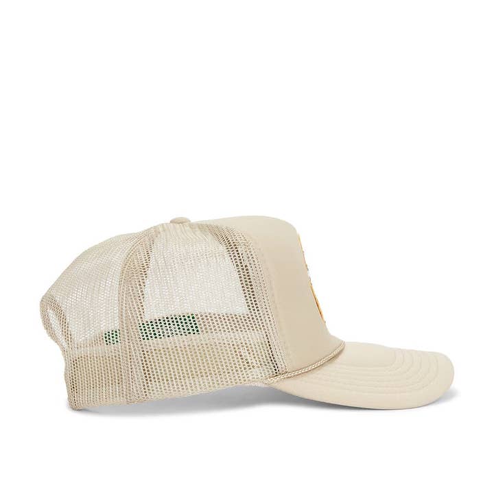 Pray For Cowboys Trucker Hat in Tan for wholesale on Faire5