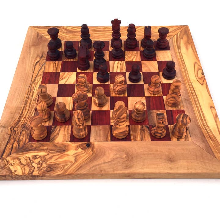 medina mood – wholesale Board game – chess set chessboard size M handmade from olive wood