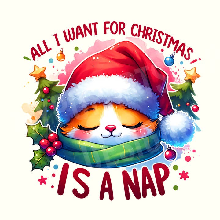 All I Want For Christmas Is A Nap Magnet – 2"x2" for wholesale by Furever Framed
