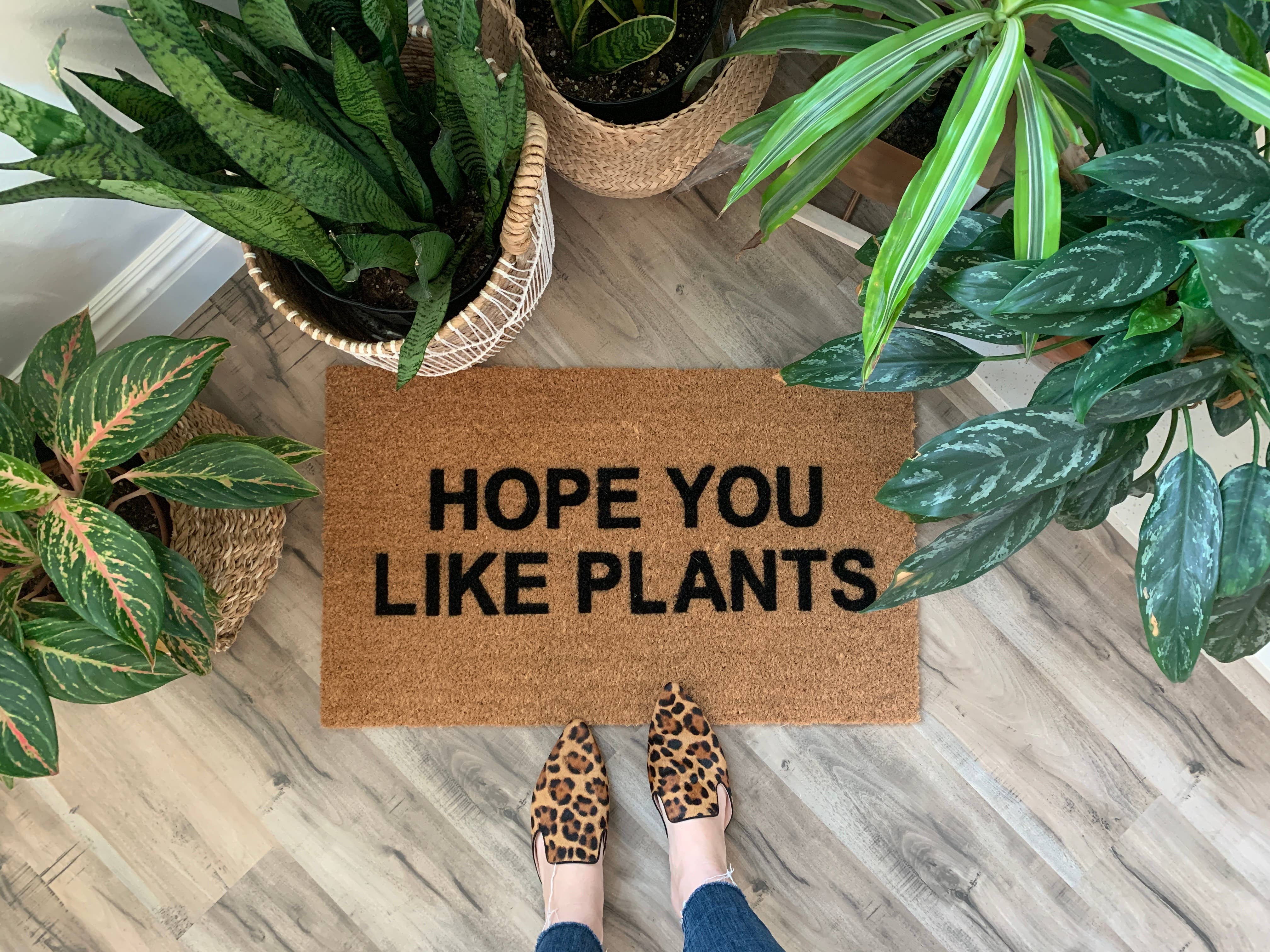 Nickel Designs Doormats - Wholesale Door Mat - Hope You Like Plants Funny Doormat