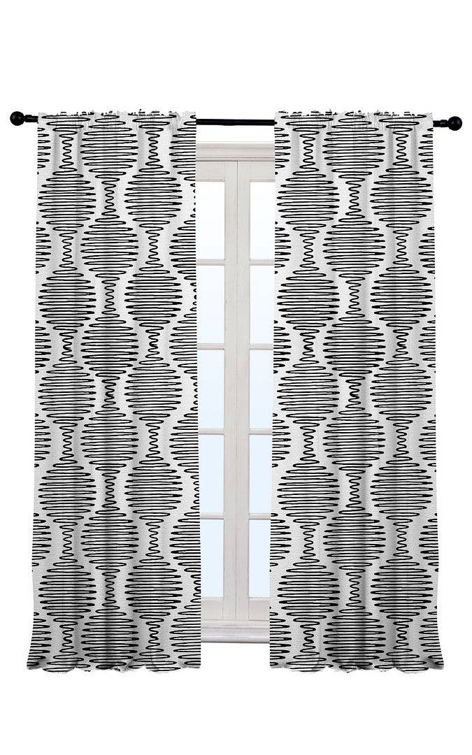 Bes Home Design - Venta al por mayor Cortinas - Juego de 2 paneles de cortina Boho Home Decor de tamaño personalizado4