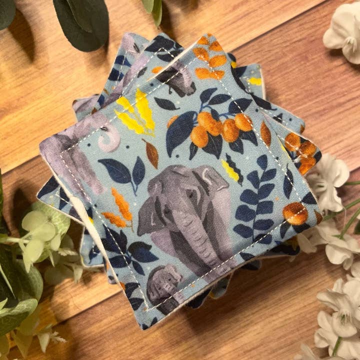 Asian Elephant Reusable Skincare Pads for wholesale by Tahlia Paige