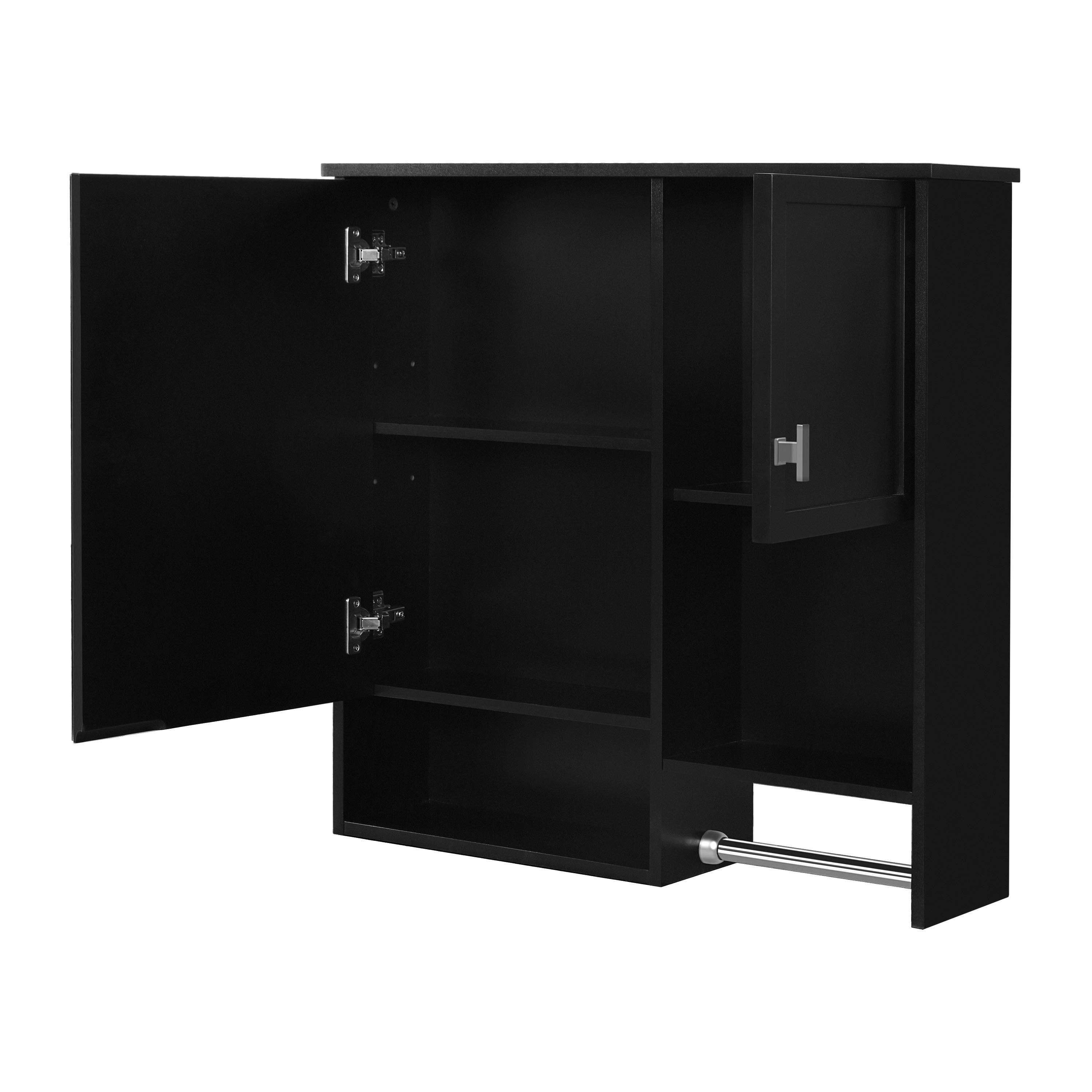 39F Inc. - Vente Armoire - Armoire de salle de bain murale noire avec miroir, 29x28 pouces12