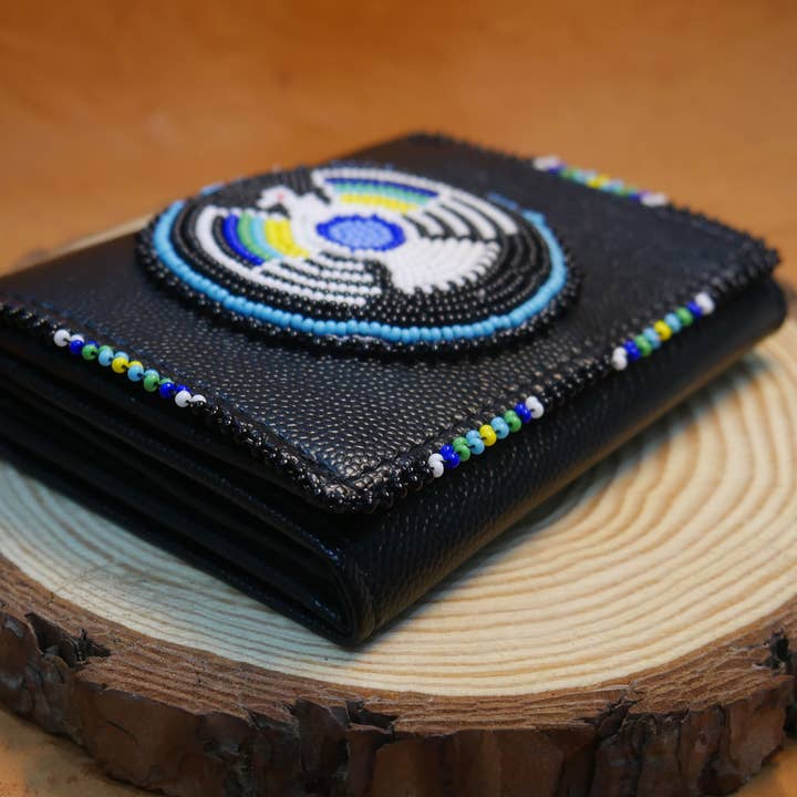 KANGURAH - Wholesale Coin Purse - Women's - Native Beaded Leather Purse, Coin Purse , Card Holder