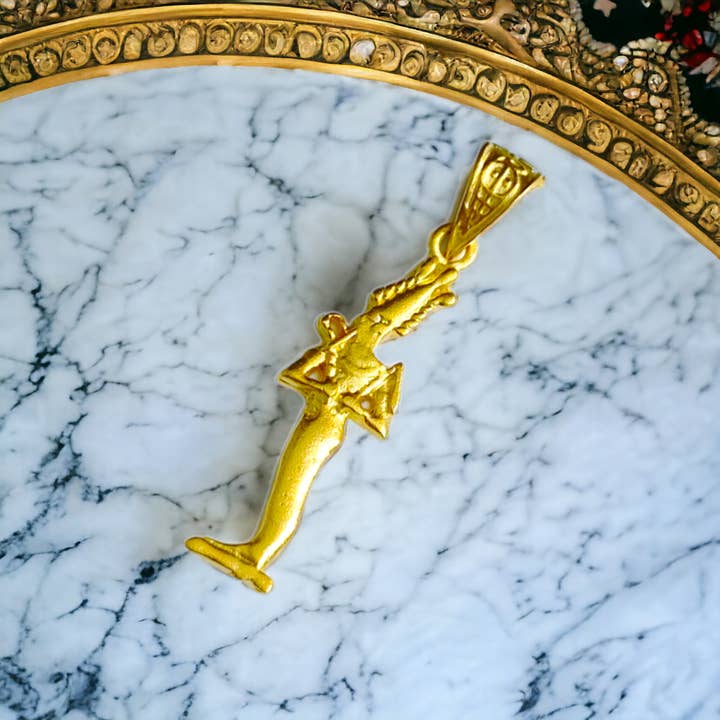 Gold God Osiris Pendant for wholesale by ALADDIN'S LAMP JEWELRY