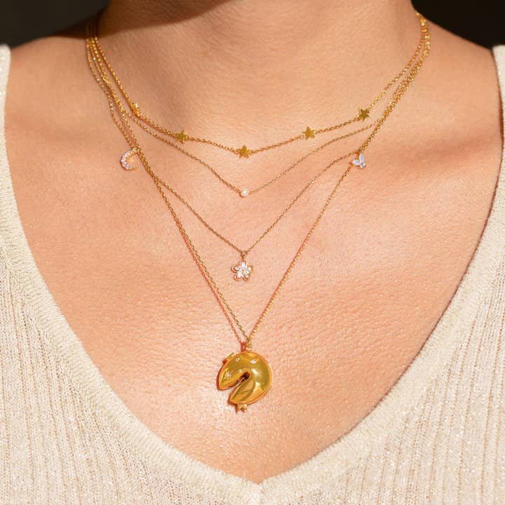 Girls Crew - Wholesale Locket necklace - Fortune Cookie Locket Necklace2