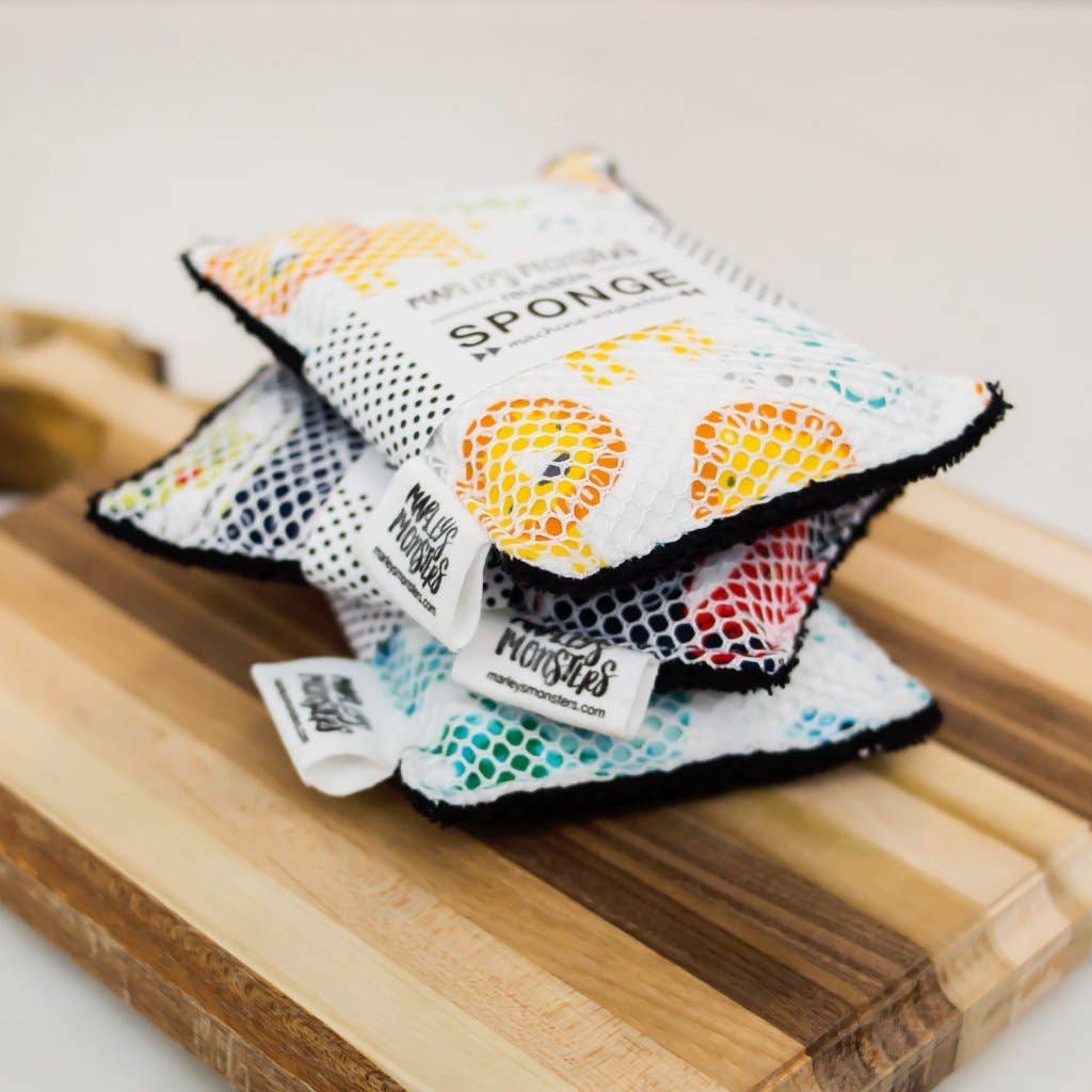 Marley's Monsters - Wholesale Cleaning Sponge - Washable Sponge - Case of 62