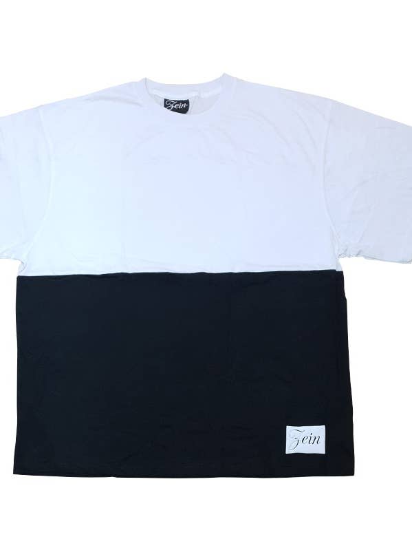 Two Tone Tee - Black/White for wholesale by Zein