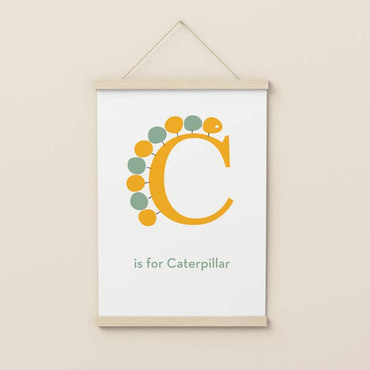 Impresión del alfabeto ilustrado de la letra C para venta al por mayor de Know It All Prints