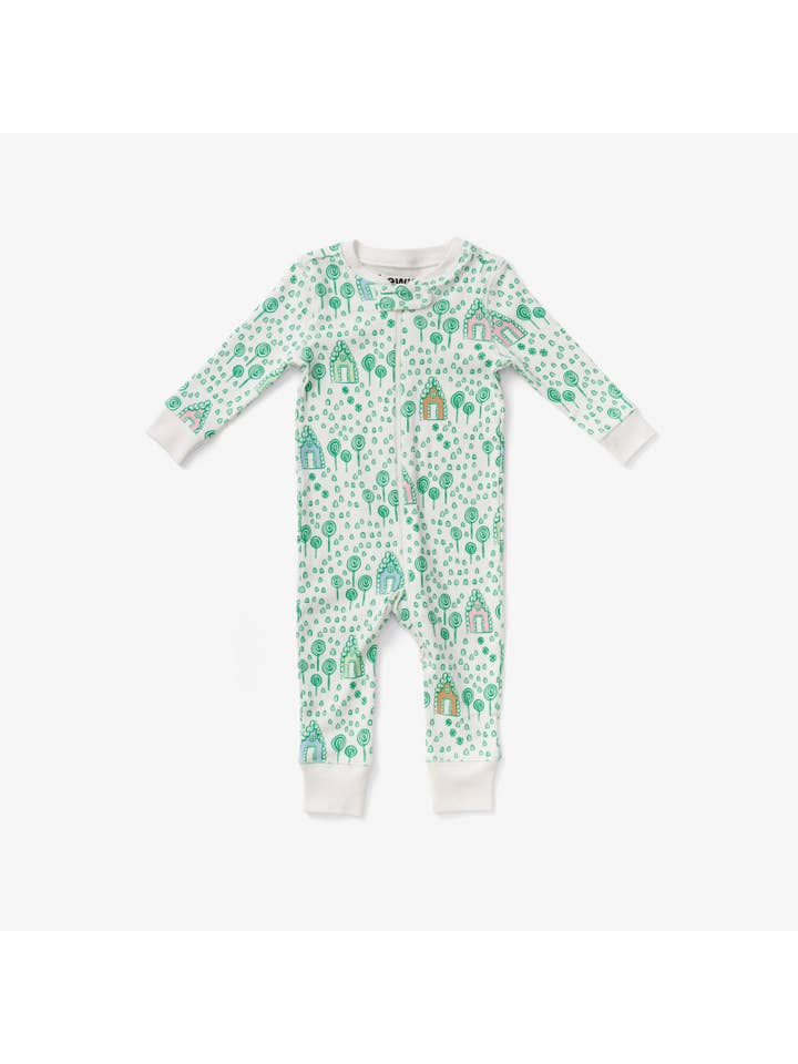 Lewis - Wholesale Sleepsuit - Baby - Zip Sleeper - Gingerbread | Emerald